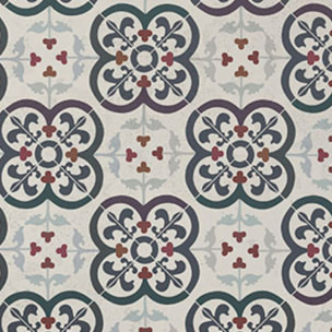 Abattant wood slim avec descente assistée à motifs carreaux de faïence - Crème