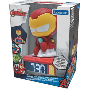 Réveil LEXIBOOK Veilleuse Iron Man 3D effets sonores