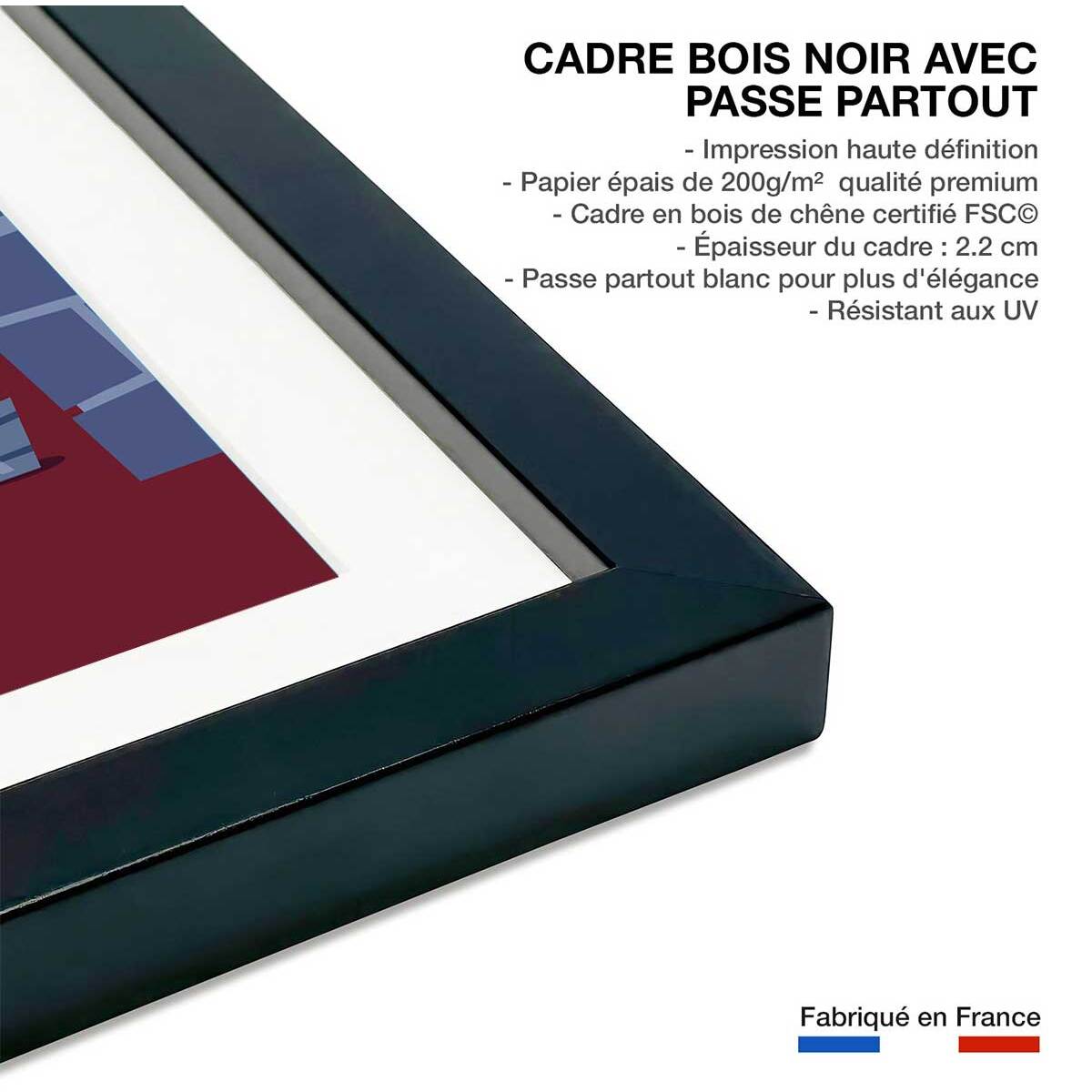 Affiche Pause au chalet Affiche sous cadre noir