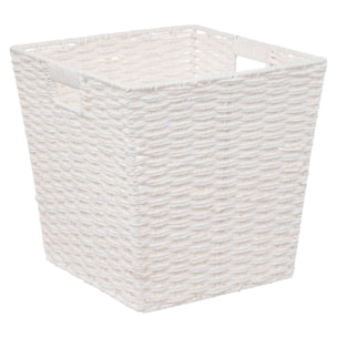 Panier vannerie 31x31cm "Mix N' Modul" blanc