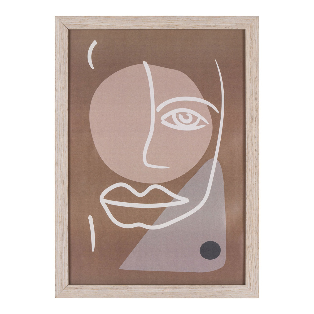 Set 3 cornici Madison con stampe line art in toni naturali 21x30 cm