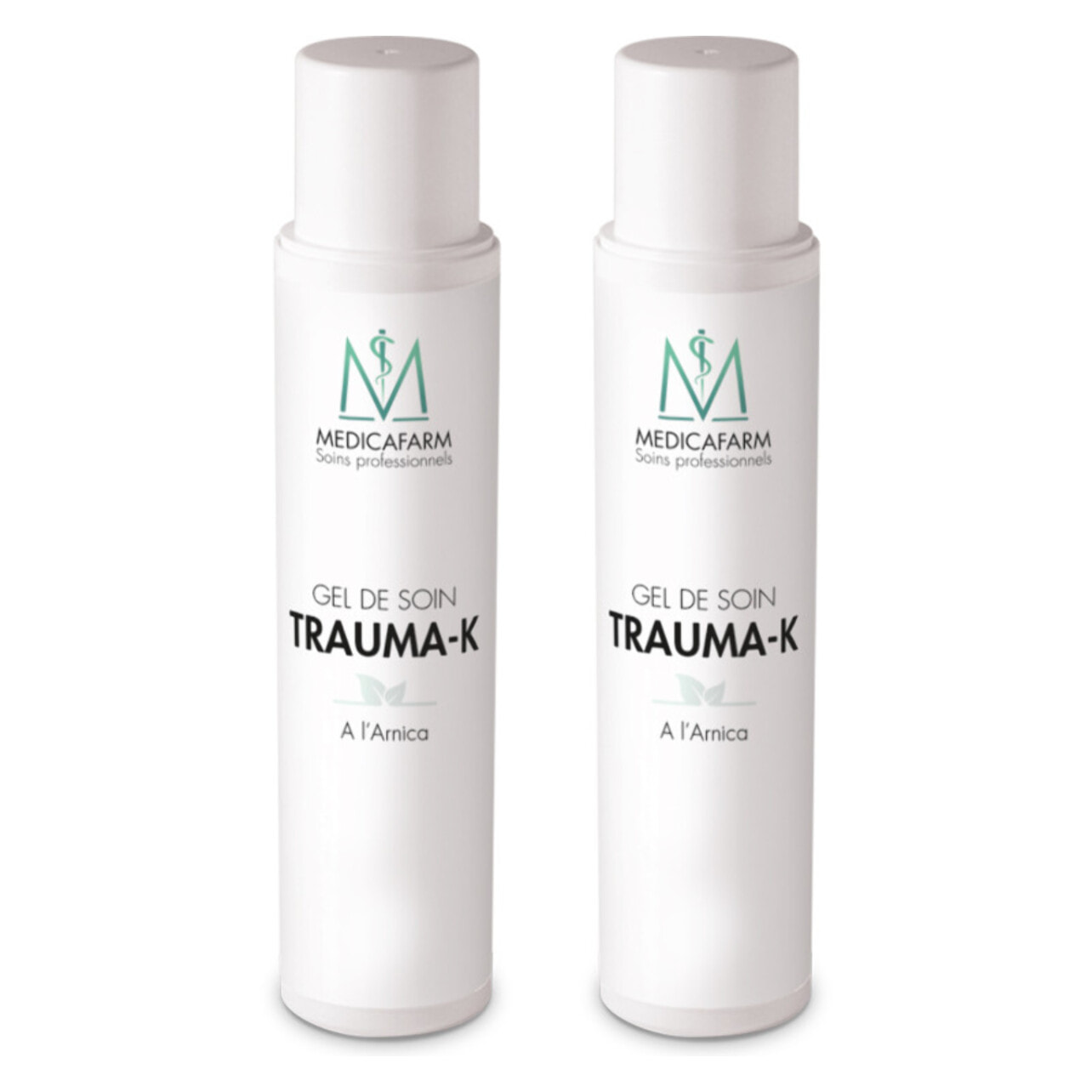 MEDICAFARM - Gel de soin TRAUMA-K à l'arnica - Effet décongestionnant et apaisant - Formule vegan, sans paraben - Lot de 2 flacons Airless de 250ml