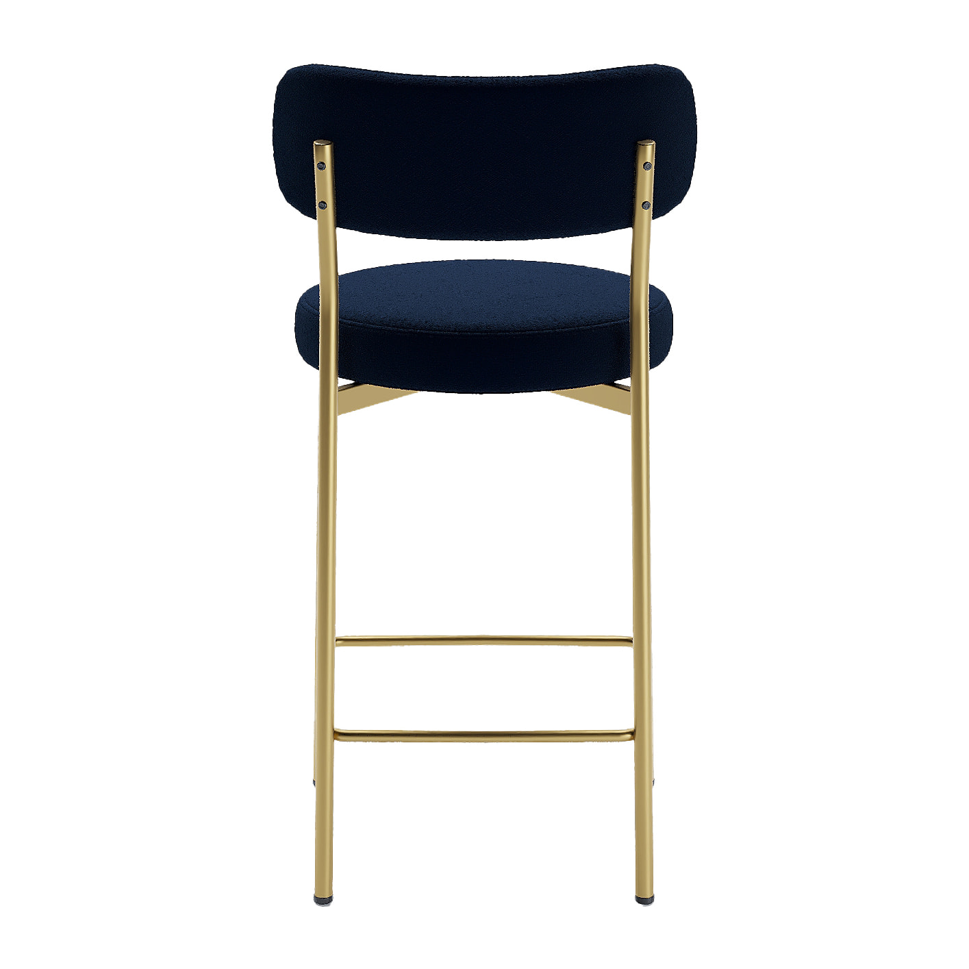 Lot de 2 tabourets de bar velours noir Agathe
