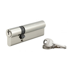 Cylindre de serrure double entrée SA, 30 x 70 mm, anti-arrachement, nickel, 3 clés - 1 pièce - THIRARD - 00016371