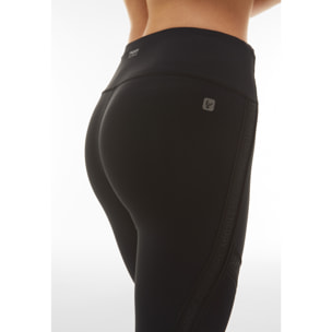 Leggings SuperFit 7/8 con nastro logato e inserti in mesh