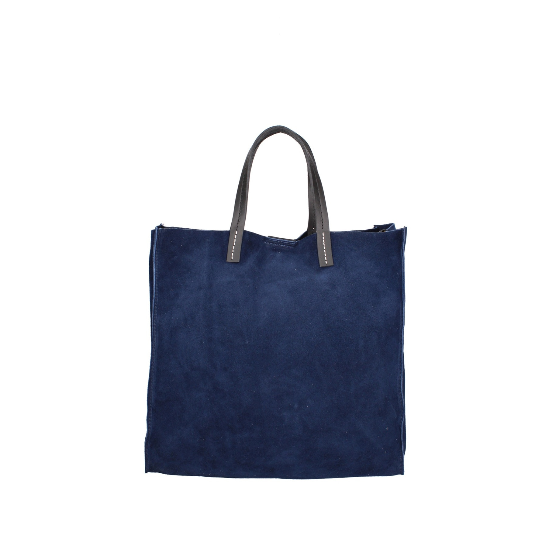 Borsa a mano da donna Made in Italy - Modello Novara Lux - Pelle Scamosciata - 34.5 x 32.0 x 17.0 cm