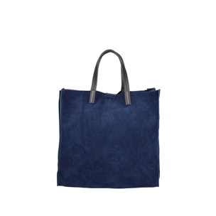 Borsa a mano da donna Made in Italy - Modello Novara Lux - Pelle Scamosciata - 34.5 x 32.0 x 17.0 cm