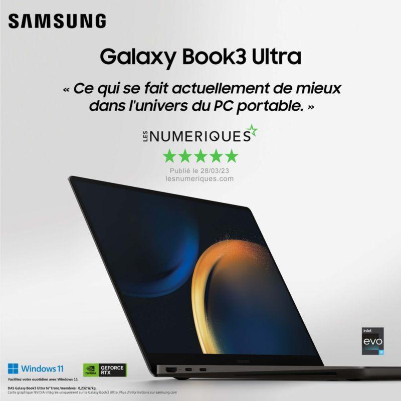 Ordinateur portable SAMSUNG Galaxy Book3 Ultra 16'' I7 Graphite EVO