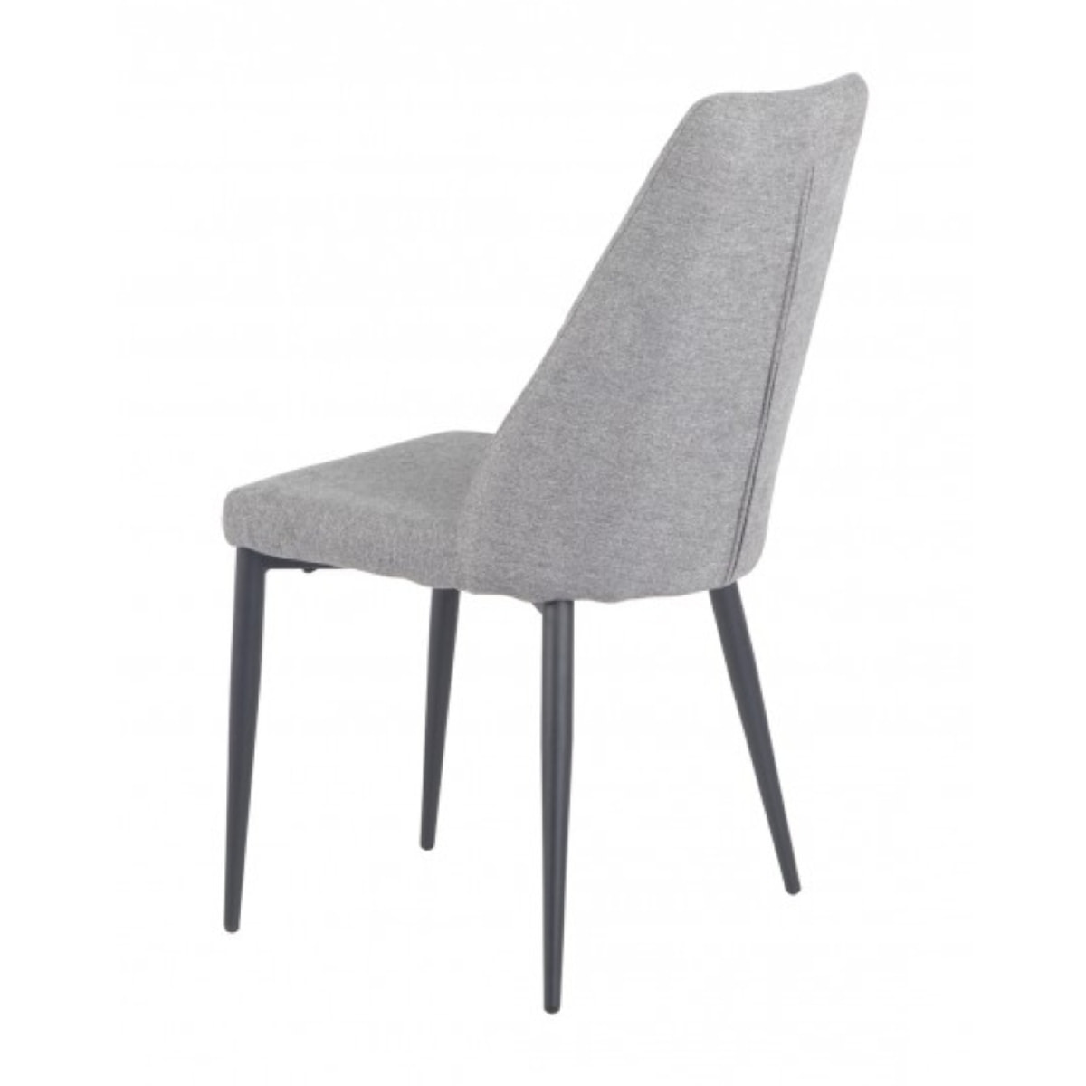 Chaise en tissu capitonné avec piètement métal noir - 5 coloris - TOMEN