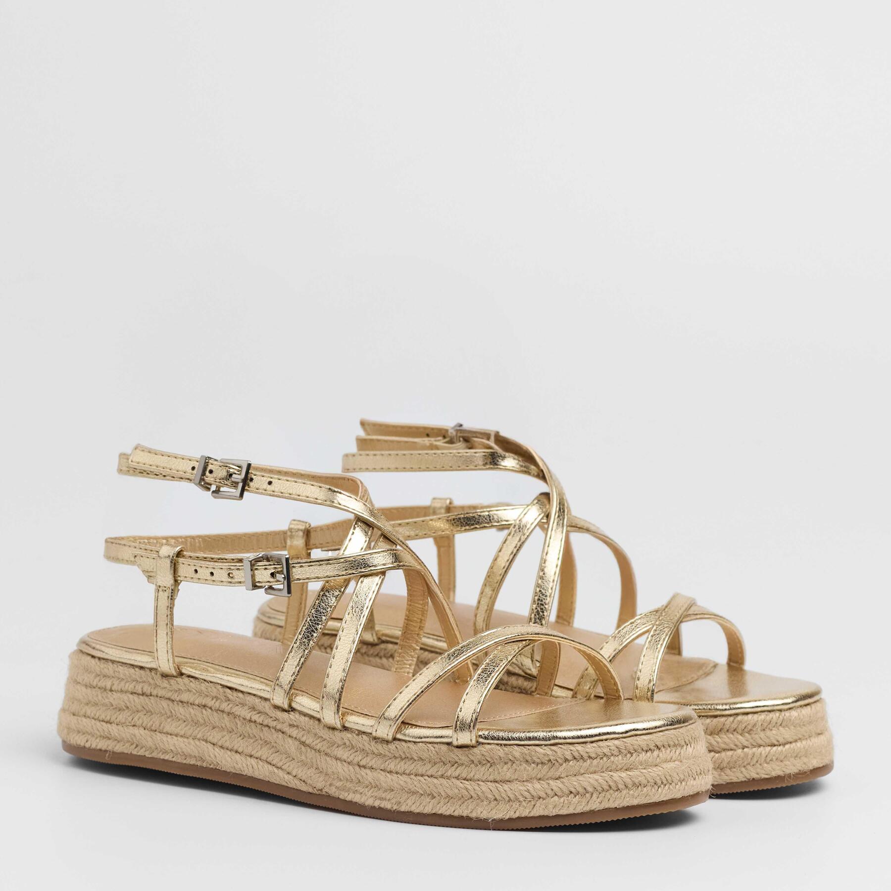 Sandalias de plataforma Formentor Dorado 4.5 cm