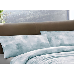 Copripiumino 100% Cotone Disegno Nebula Azzurro