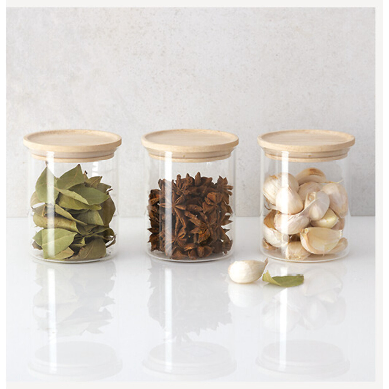 Set de 3 bocaux hermétiques en verre 350ml "Hermet"