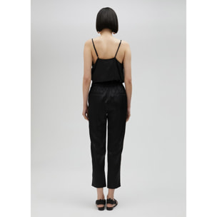 Pantaloni jogger borchie satin