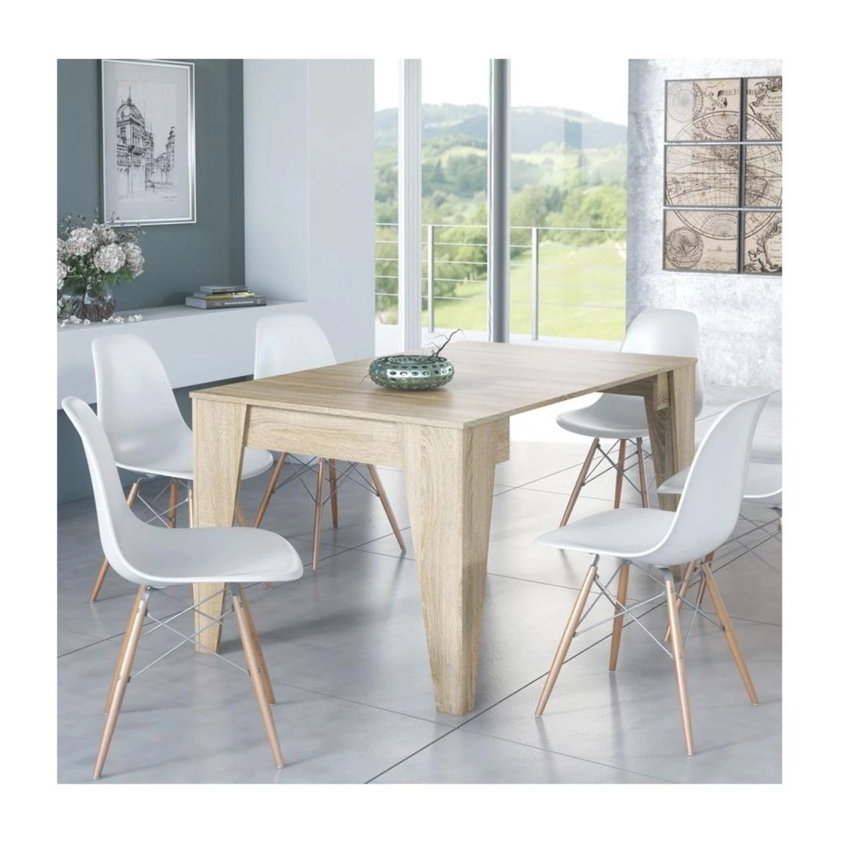 Mesa consola extensible TM Roble TM