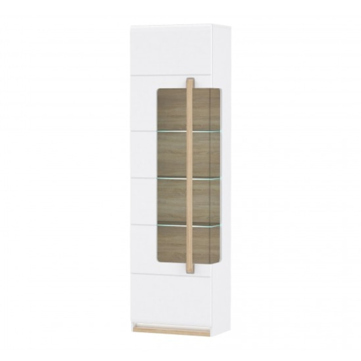 Vitrine colonne 1 porte blanc laqué - SENSATION