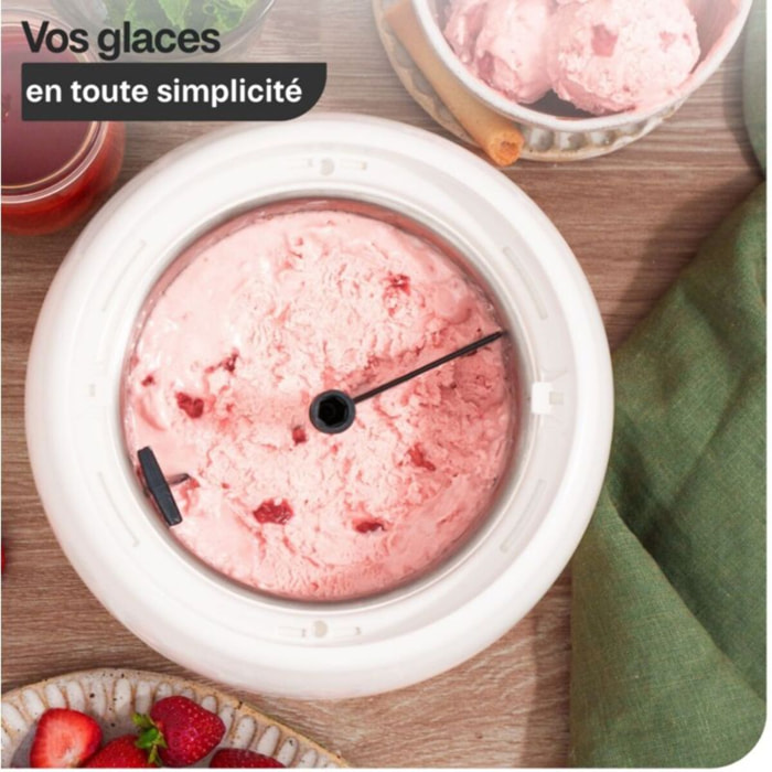 Sorbetière MAGIMIX GLACIER 1.5L 11669 ROUGE