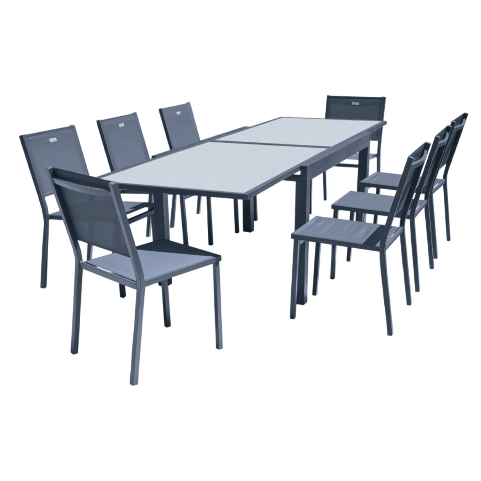 Ensemble table et chaises de jardin  - HONFLEUR VERRE