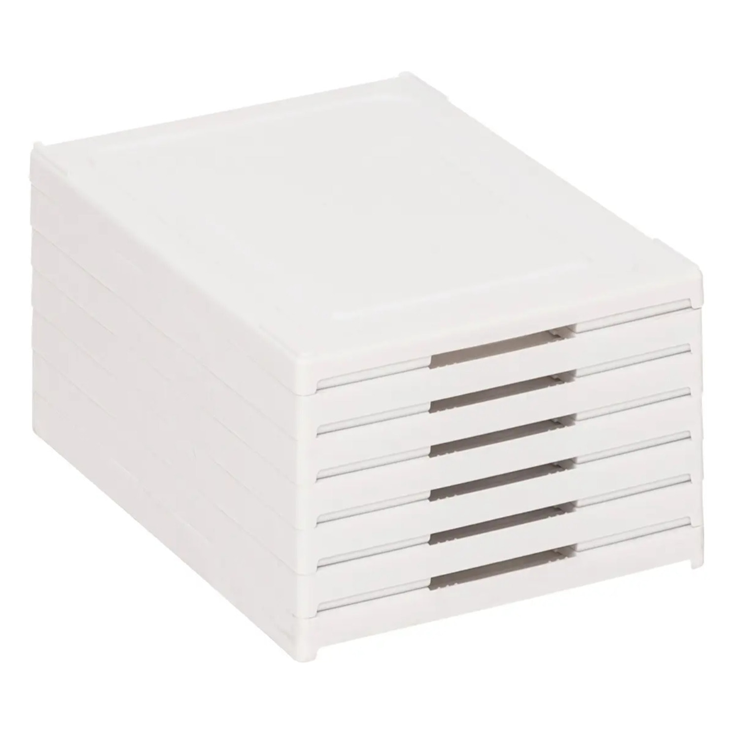 Range-chaussures Fold'n Box 6 paires blanc