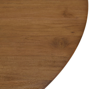 SIXTINE - Table à manger ronde en bois de teck recyclé D130cm
