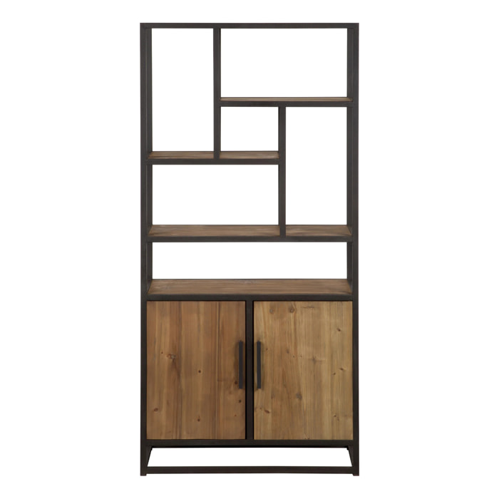 Etagère en bois de cèdre recyclé et métal - Raffi