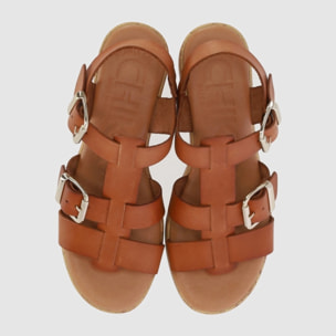 Sandalias de Piel - Cuero - Tacón: 6 cm