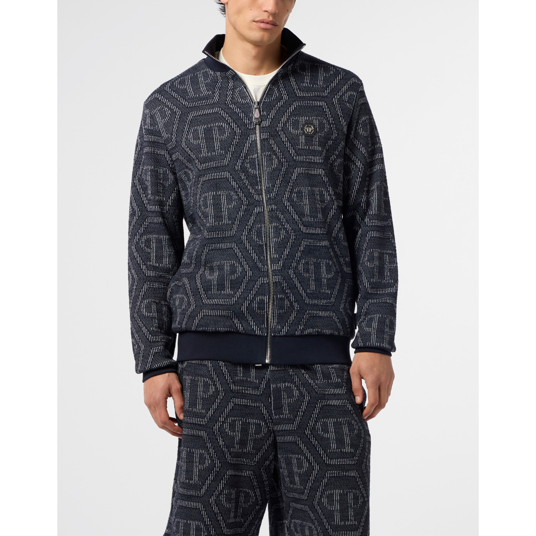 PHILIPP PLEIN Jacquard Tracksuit Jacket Monogram