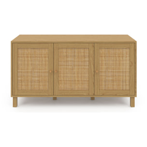 Buffet Erin 3 portes en cannage L113cm