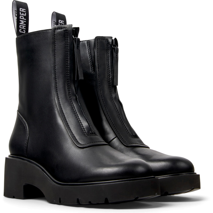 Botines - CAMPER Milah - Negro - Cuero liso