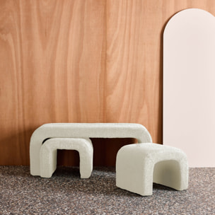 Banc et tabourets gigognes bouclette  INO