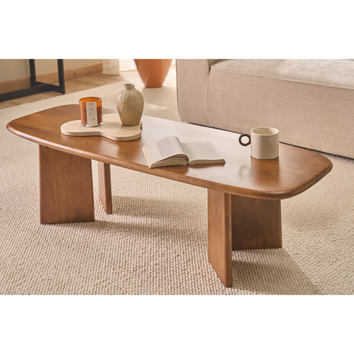 Table basse rectangulaire en bois manguier massif teinté L120 cm SOTA