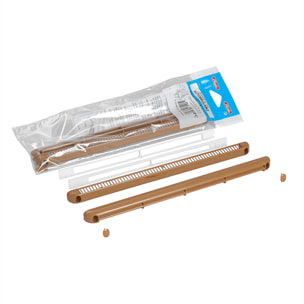 Kit double régulateur + déflecteur + cache vis + vis 22m³ NICOLL - bois clair - 1KHF122C