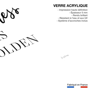 Tableau kindness is golden Tableau plexiglas