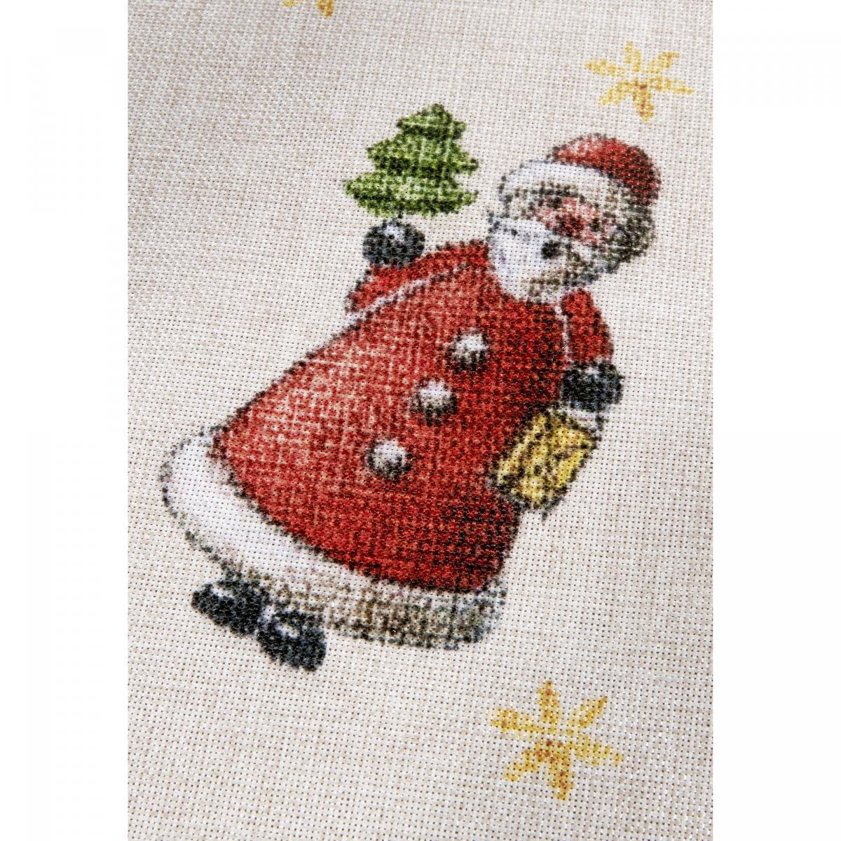 Tapis rond salon ou chambre enfant,  motif fêtes de SANTA, kilim original, entretien facile