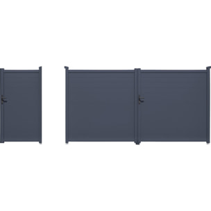 Pack portail + portillon "Marc" - Gris