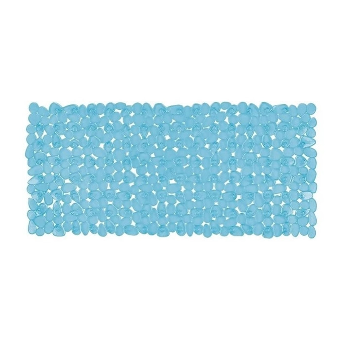 Tapis Fond de baignoire PVC RIVERSTONE 75x36cm Bleu Clair Spirella