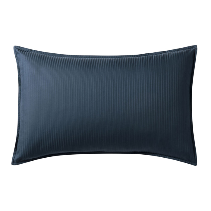 Taie d'oreiller unie en satin de coton, GRAND HOTEL, Bleu marine