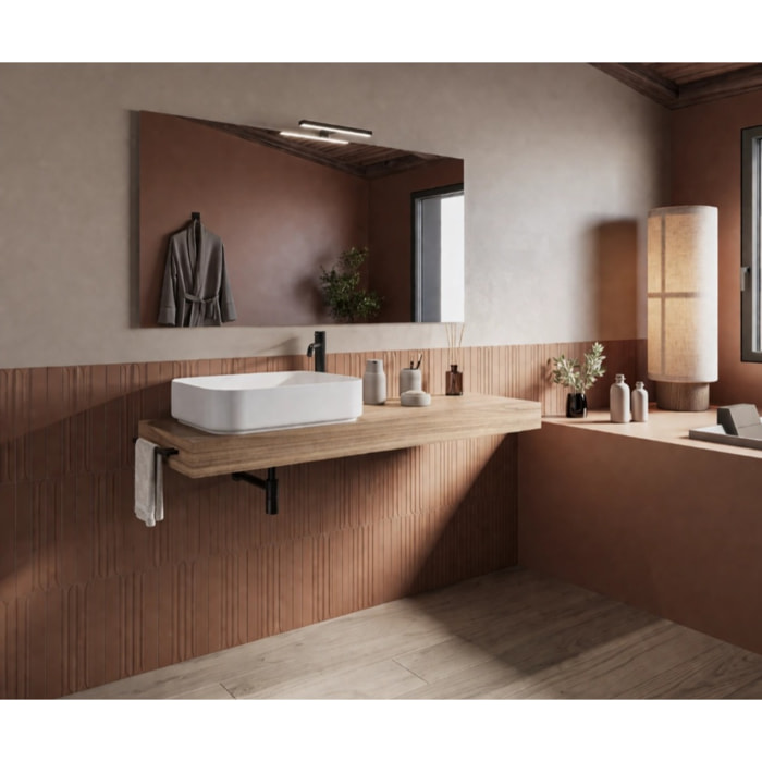 MOBILE DA BAGNO TOP 140 PORO NOCE - 5 PEZZI