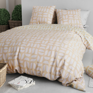 Parure housse de couette 3pcs polycoton romy