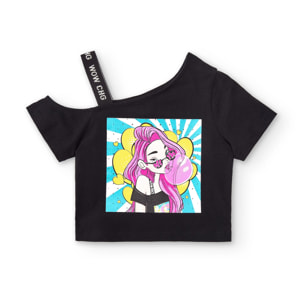 Camiseta de niña negro