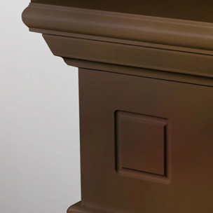 Cambridge - Cornice per Camino 110x100x36 cm Rivestimento Decorativo in Legno MDF Noce