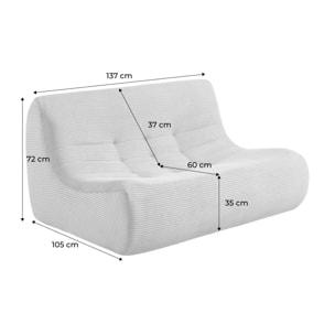 Chauffeuse velours côtelé 2 places SOKOL