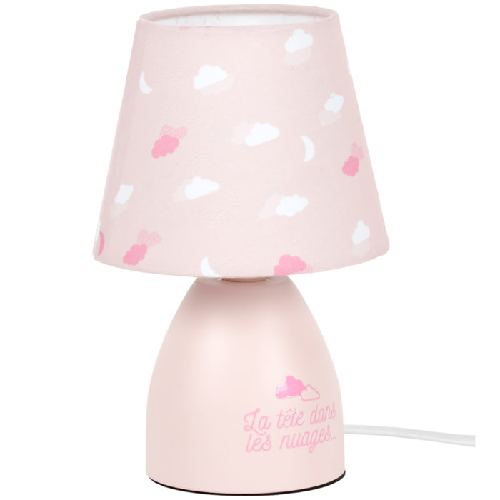 Lampe De Chevet Enfant Rose Et Gris