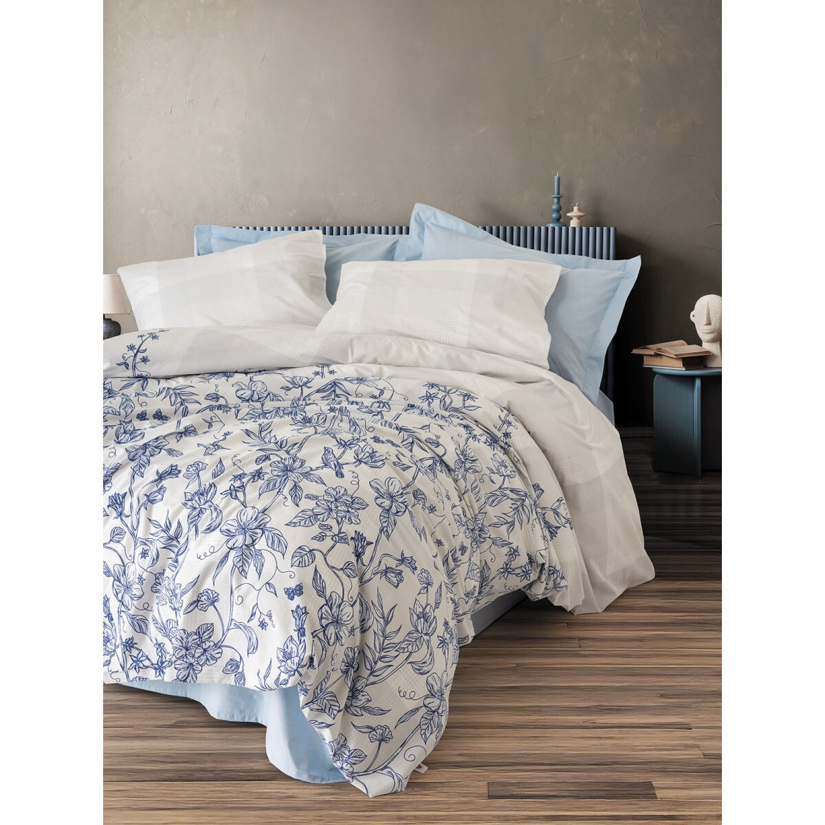 Parure housse de couette et taie(s) d'oreiller coton imprimé