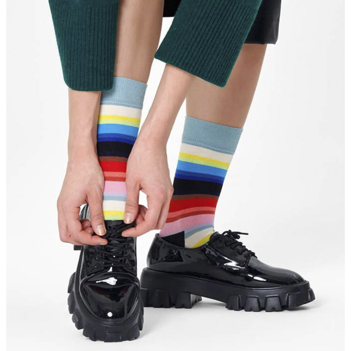 Set de 4 pares de calcetines - diseños "Gradient", "Pizza", "Palmeras" y "3D Glasses"