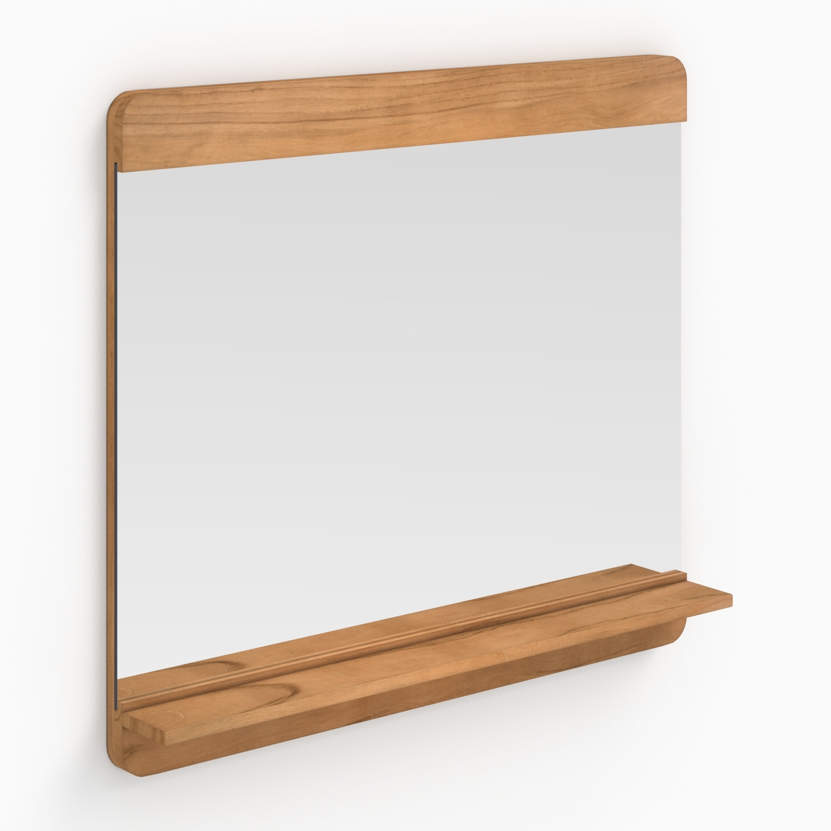 Miroir mural de salle de bain rectangulaire avec étagère - Nymphea