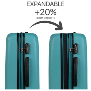 Juego De Maletas Rígidas Abs Itaca Sevron Verde Menta