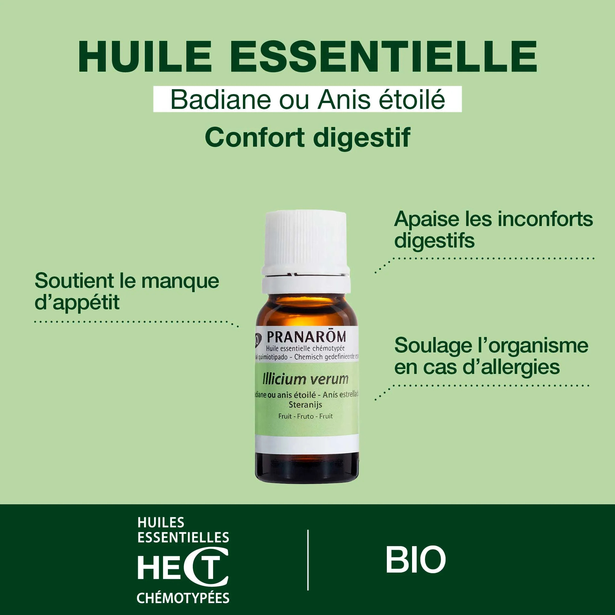 Pranarom - Huile Essentielle de Badiane ou Anis étoilé - Bio - 10 ml