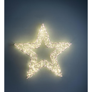 Stella con 600 Led - Pezzi 1 - Colore Giallo - 39x39Hx5cm - Bianchi Dino