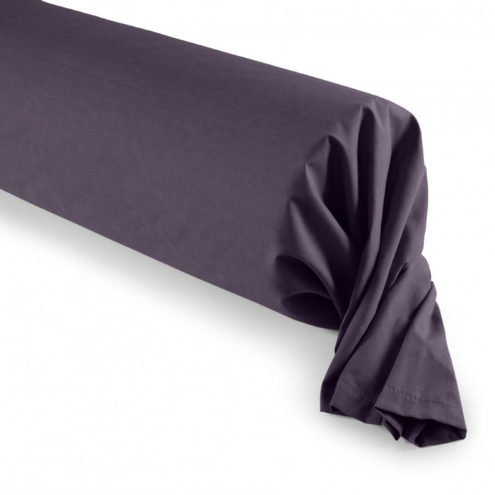 Taie de traversin 45 x 185 cm / 100% Coton 57 fils/cm² - Prune