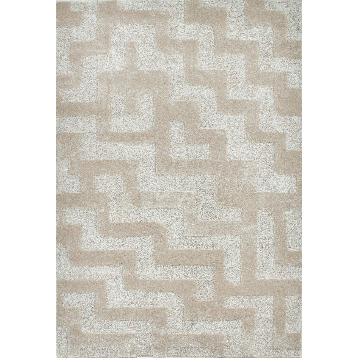 HARMONIE - Tapis de salon motif géométrique crème